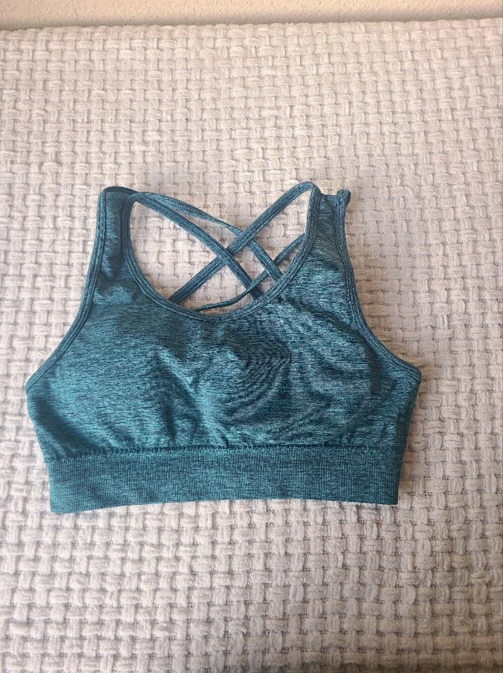 Alphalete Teal Crisscross Sports Bra - Women's Size S